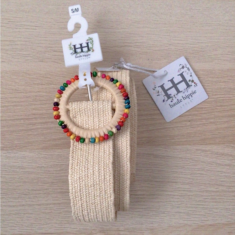 Haute Hippie Woven Straw Belt